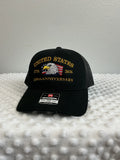 United States 250th Anniversary Embroidered Trucker Cap – Black/Black