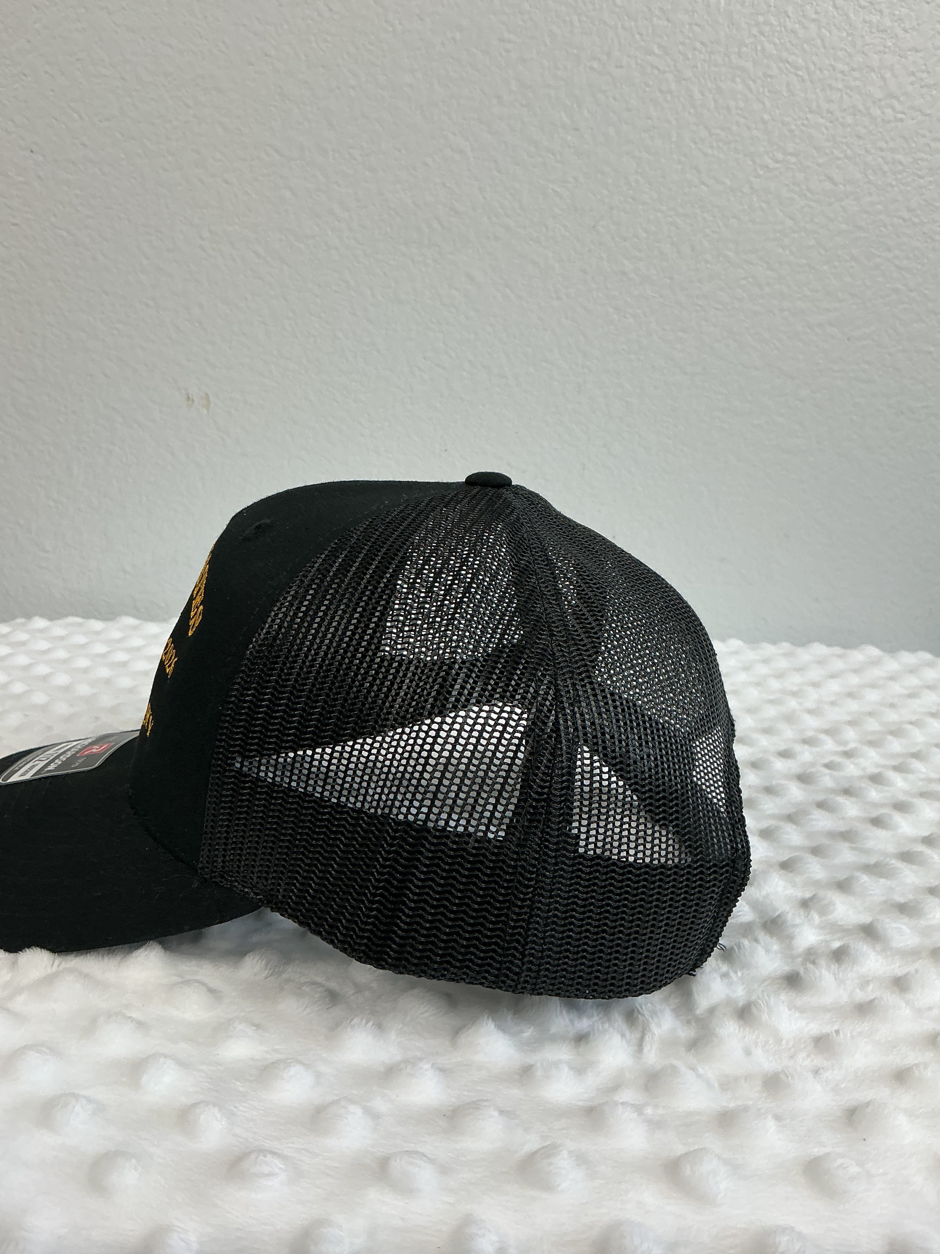 United States 250th Anniversary Embroidered Trucker Cap – Black/Black