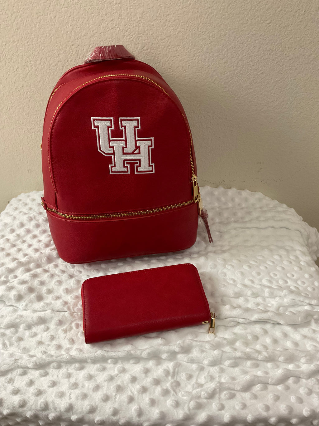 UH Cougars Embroidered Backpack & Wallet Set