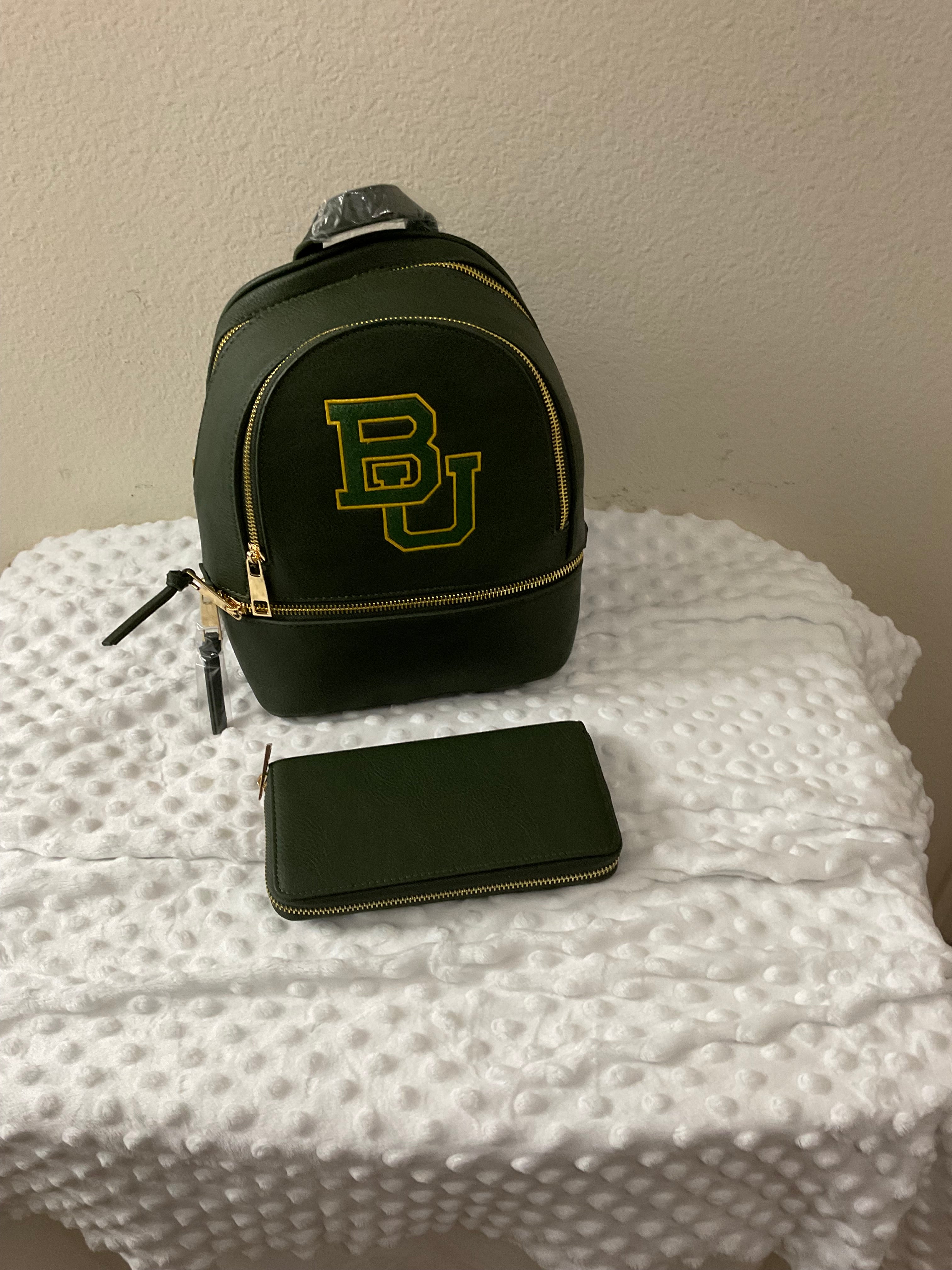 Baylor Bears BU Embroidered Mini Backpack & Wallet Set
