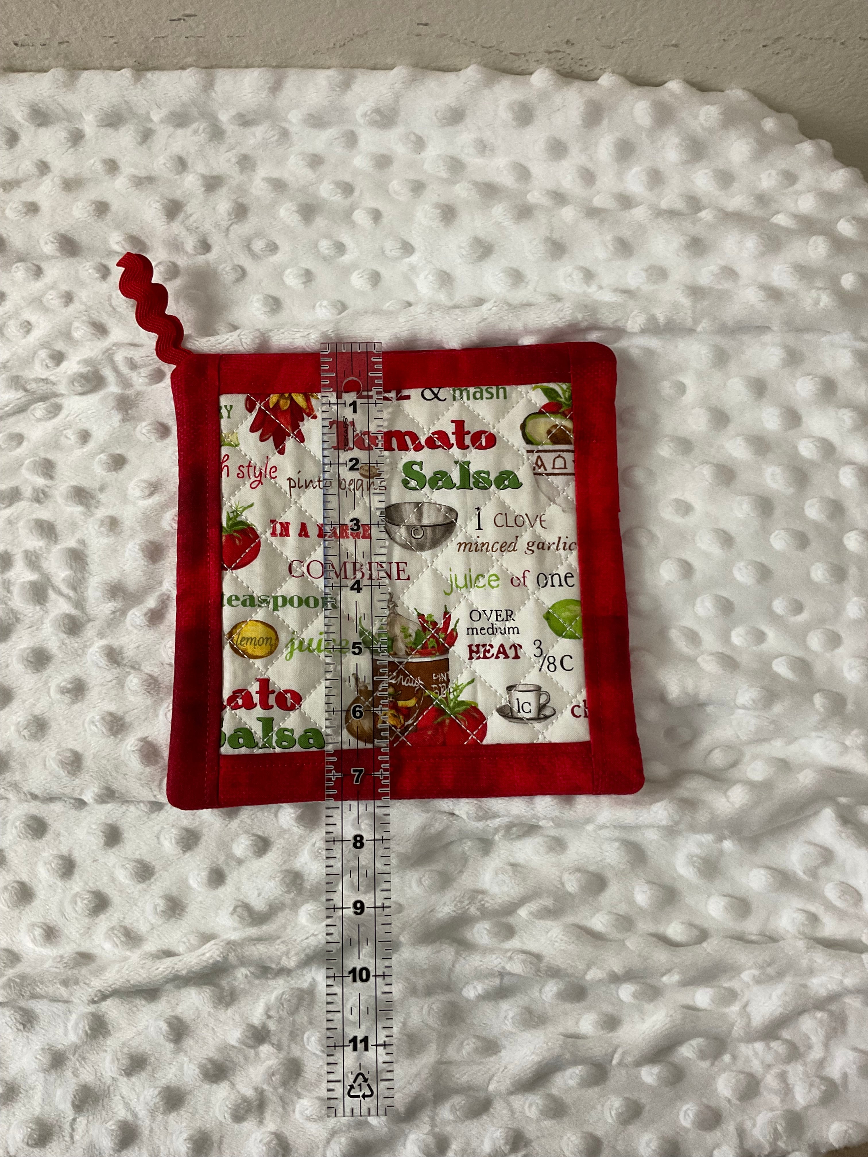 Cowboy Chili & Tomato Salsa Recipe Pot Holder Set