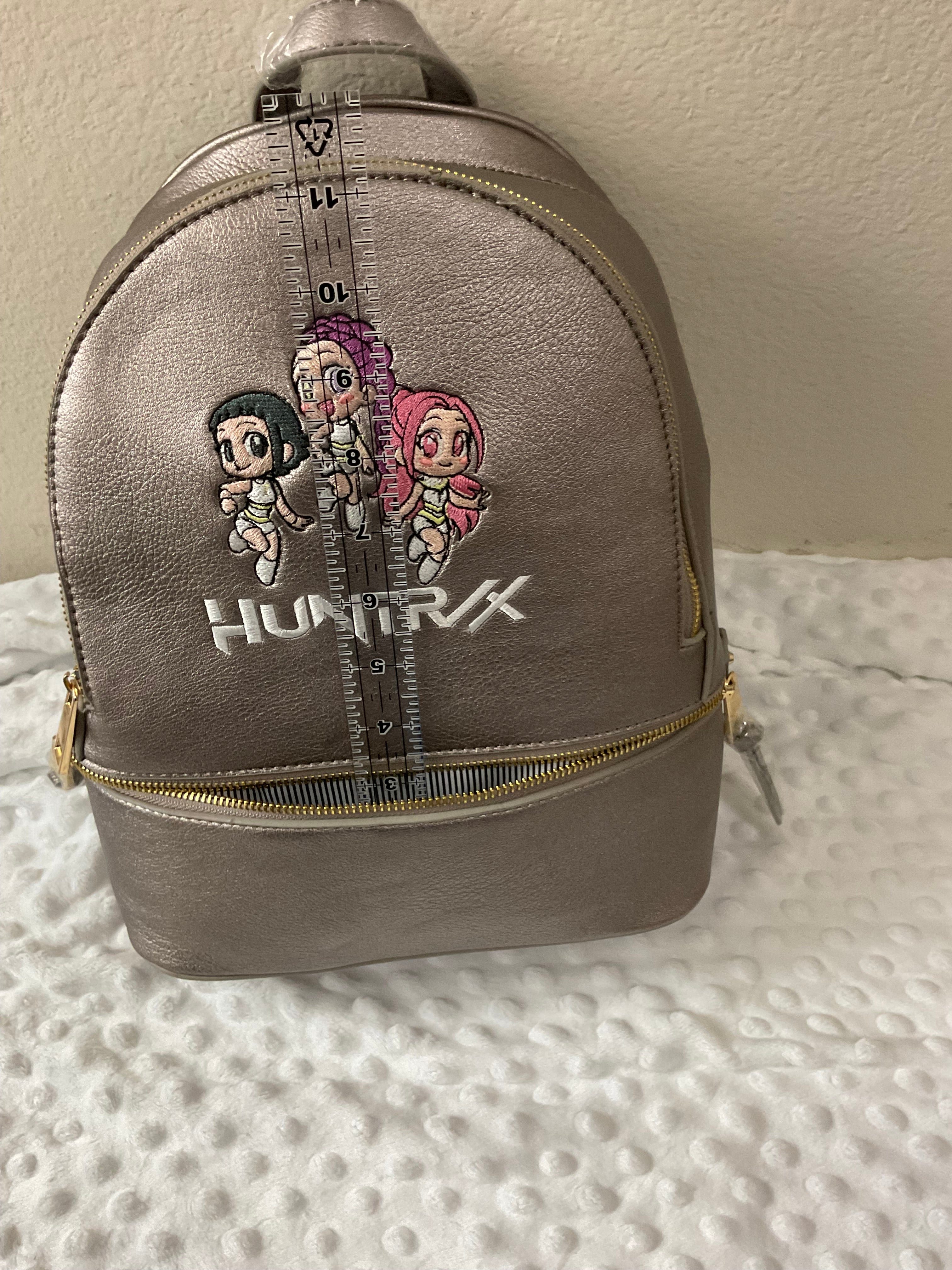 Huntrx  Girls Embroidered Backpack & Wallet Set — Metallic Silver
