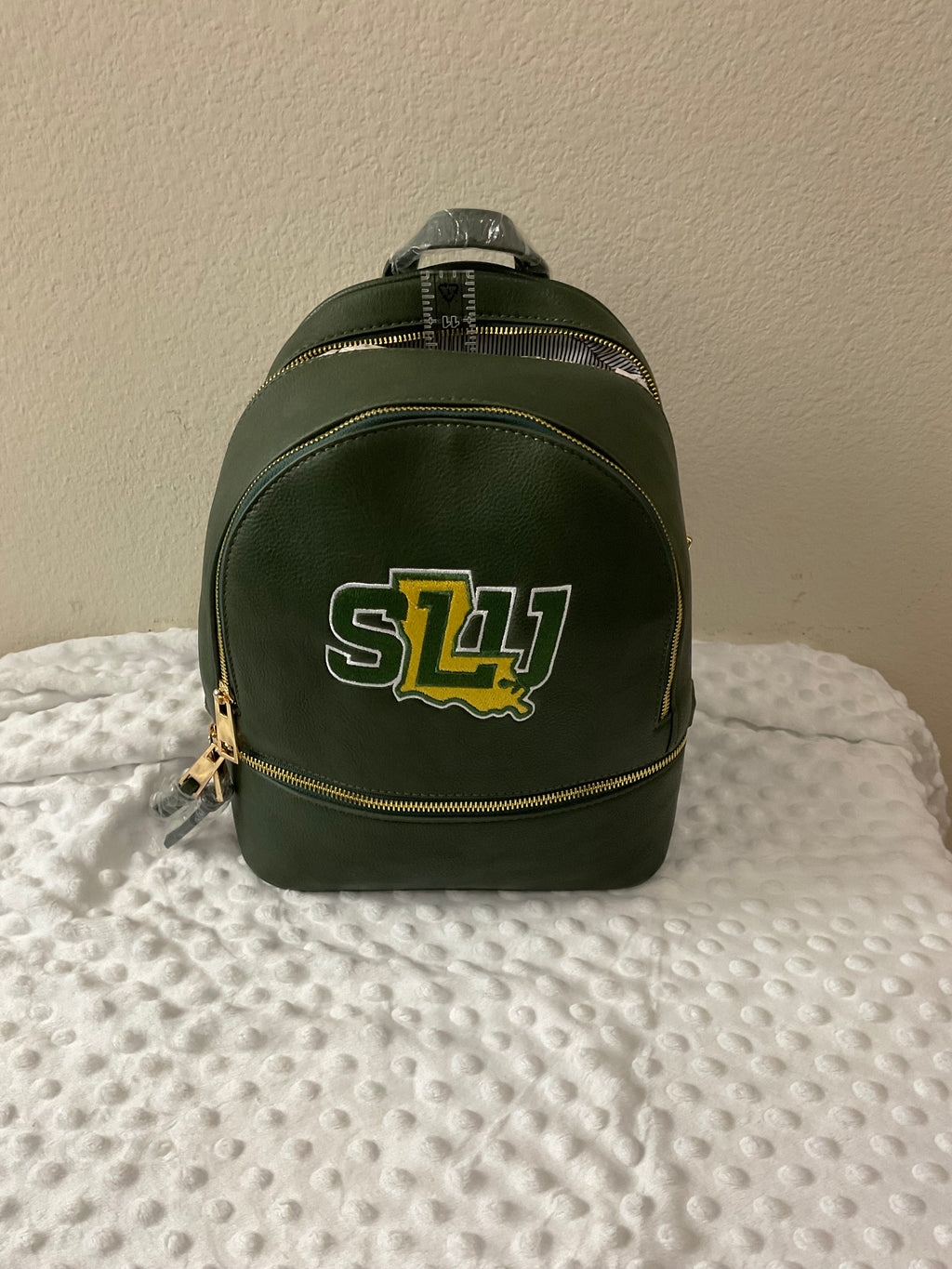 SLU Lions Embroidered Backpack & Wallet Set — Hunter Green