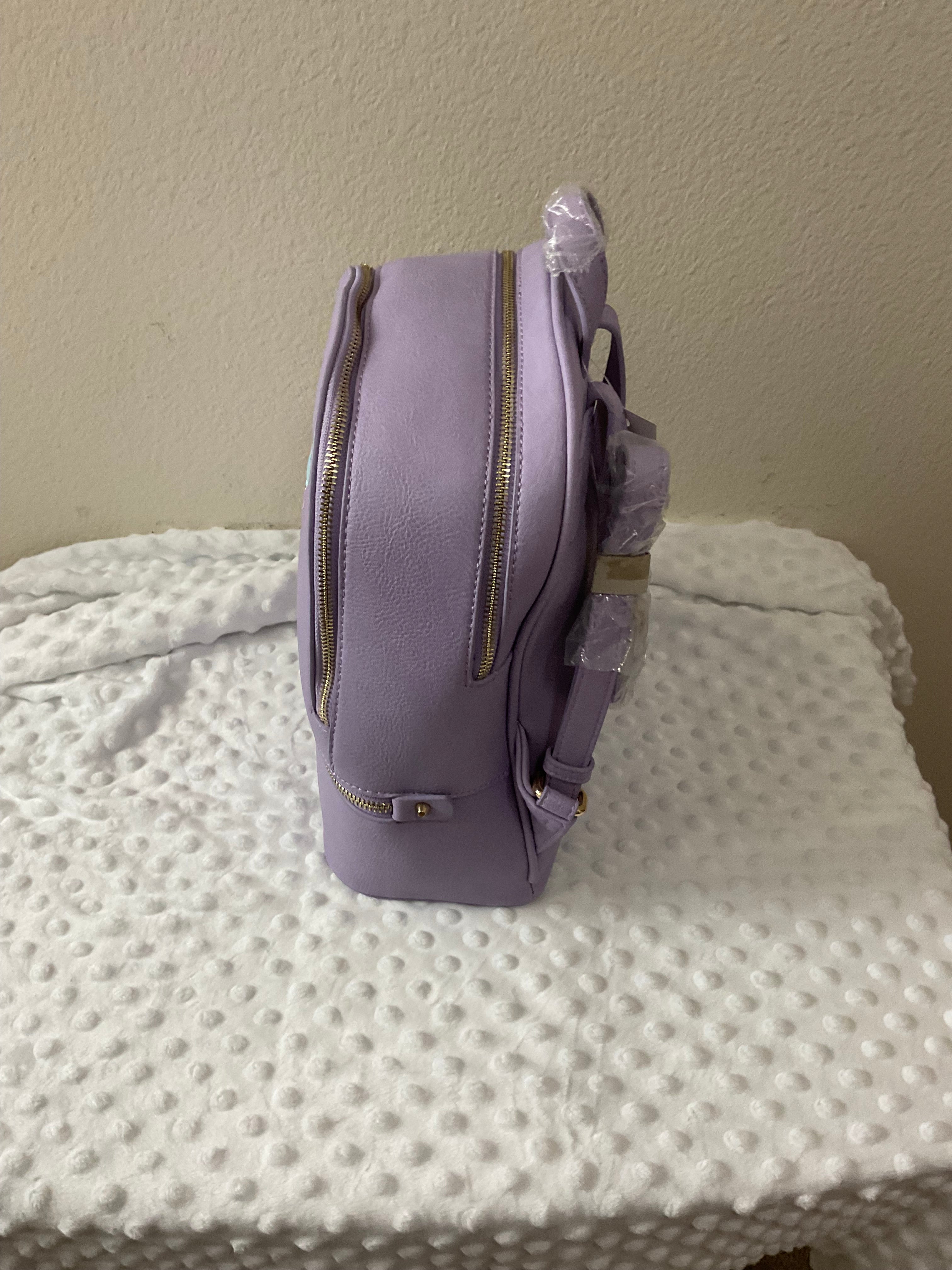 "She Is More Precious Than Rubies" Embroidered Backpack & Wallet Set — Lavender