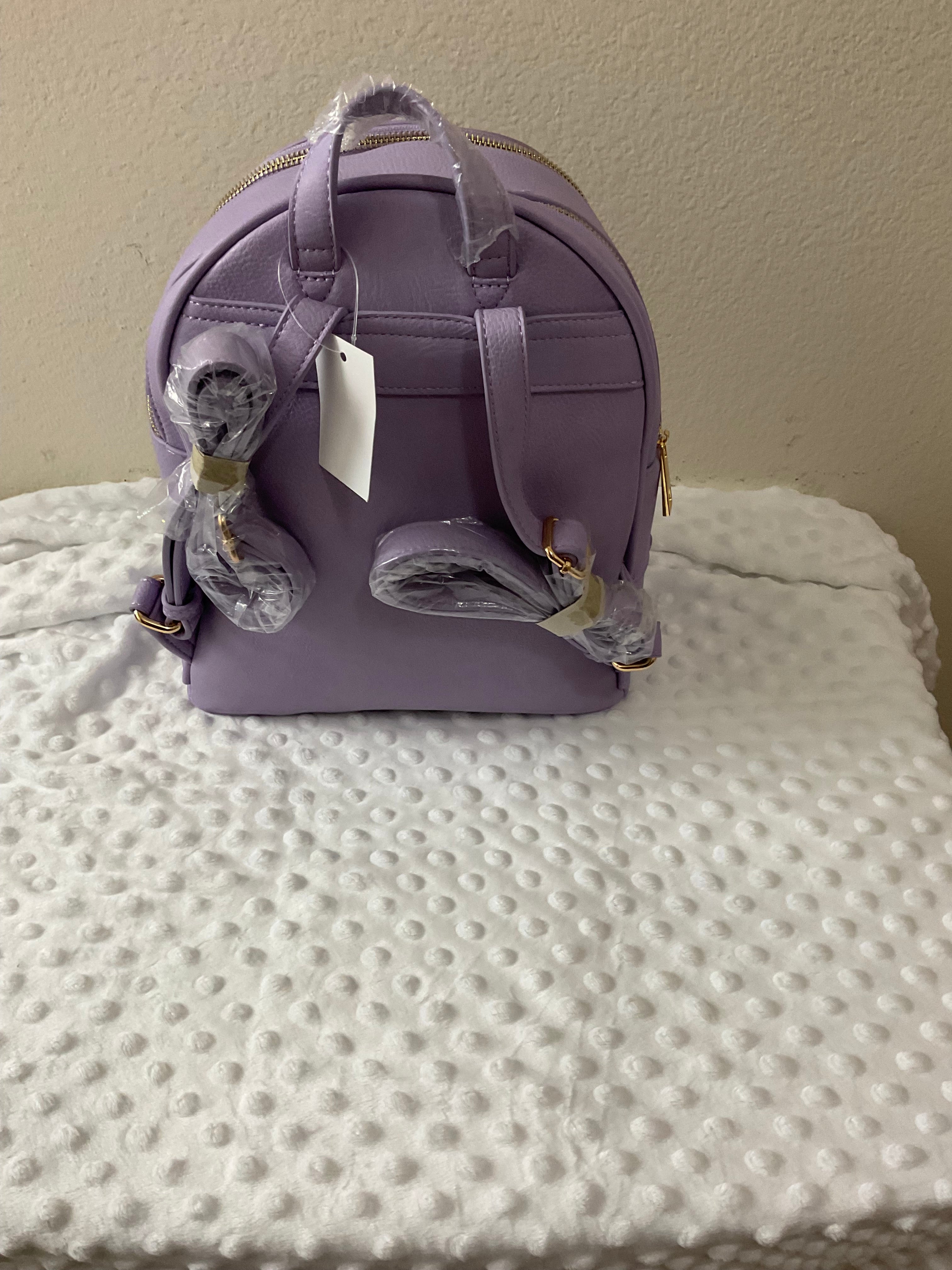 "She Is More Precious Than Rubies" Embroidered Backpack & Wallet Set — Lavender
