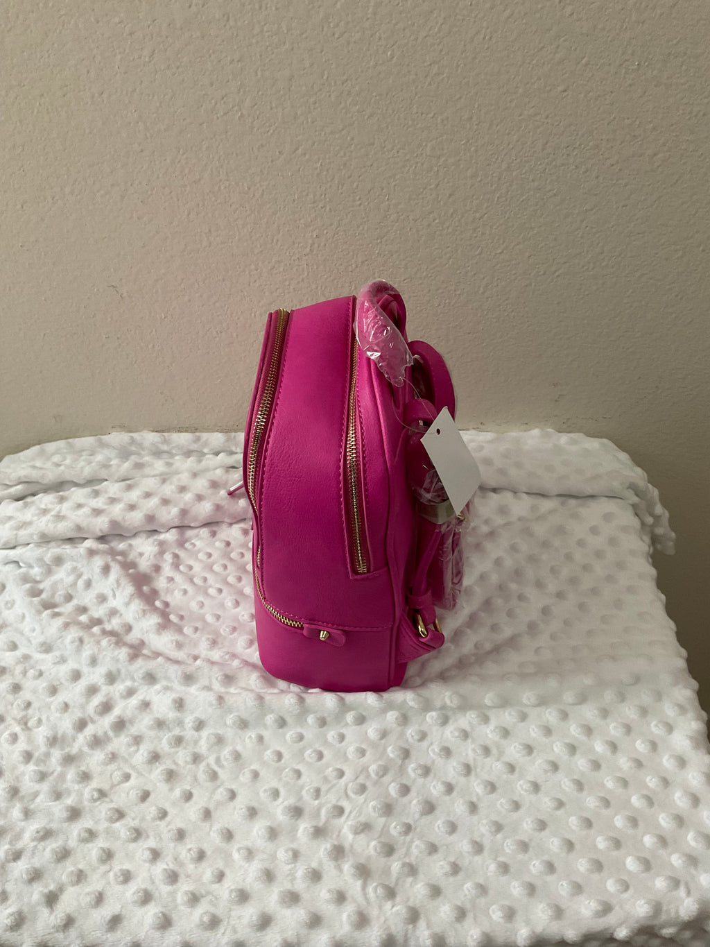 Huntrx Globe Logo Embroidered Backpack & Wallet Set — Hot Pink