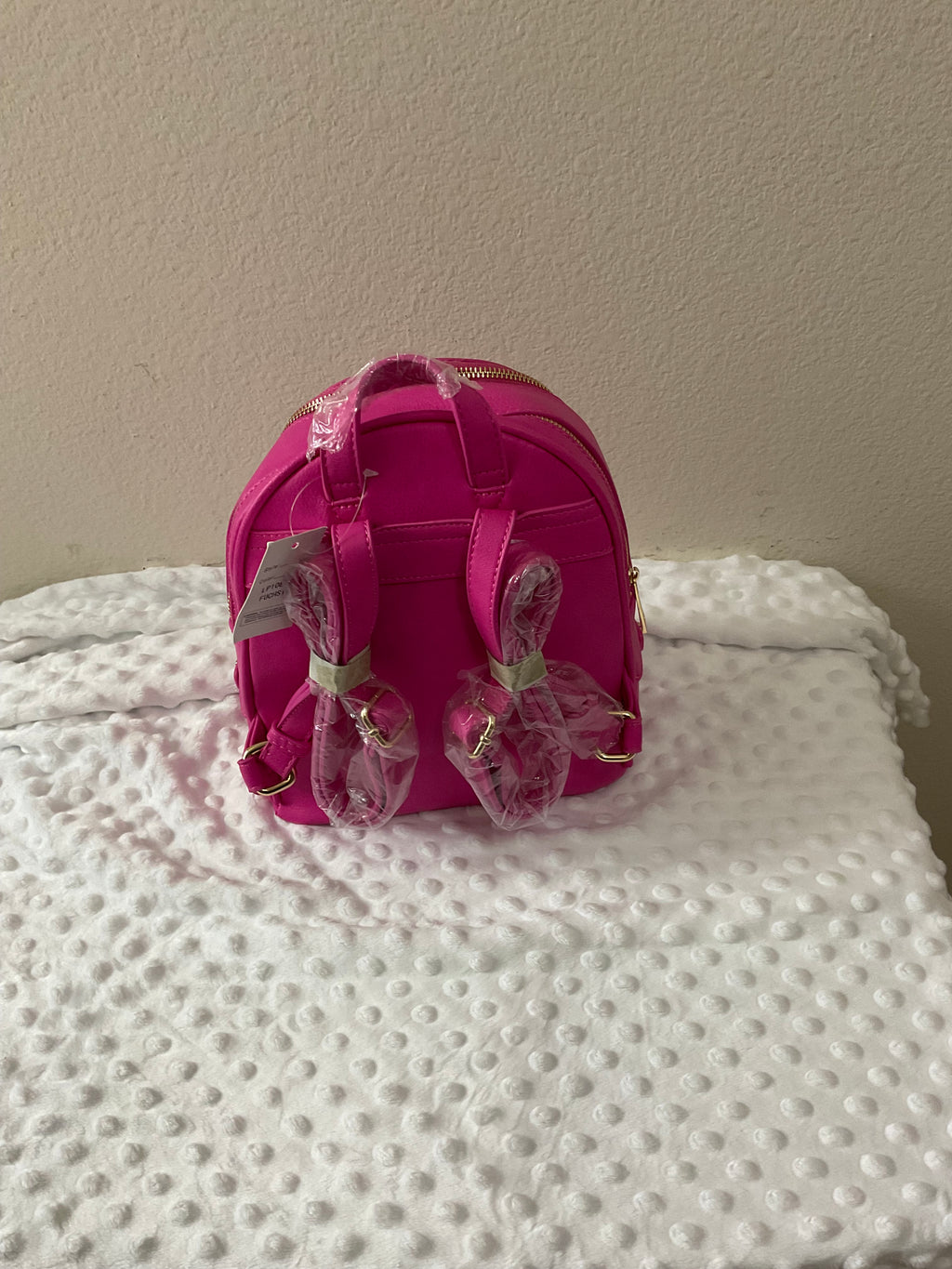 Huntrx Globe Logo Embroidered Backpack & Wallet Set — Hot Pink