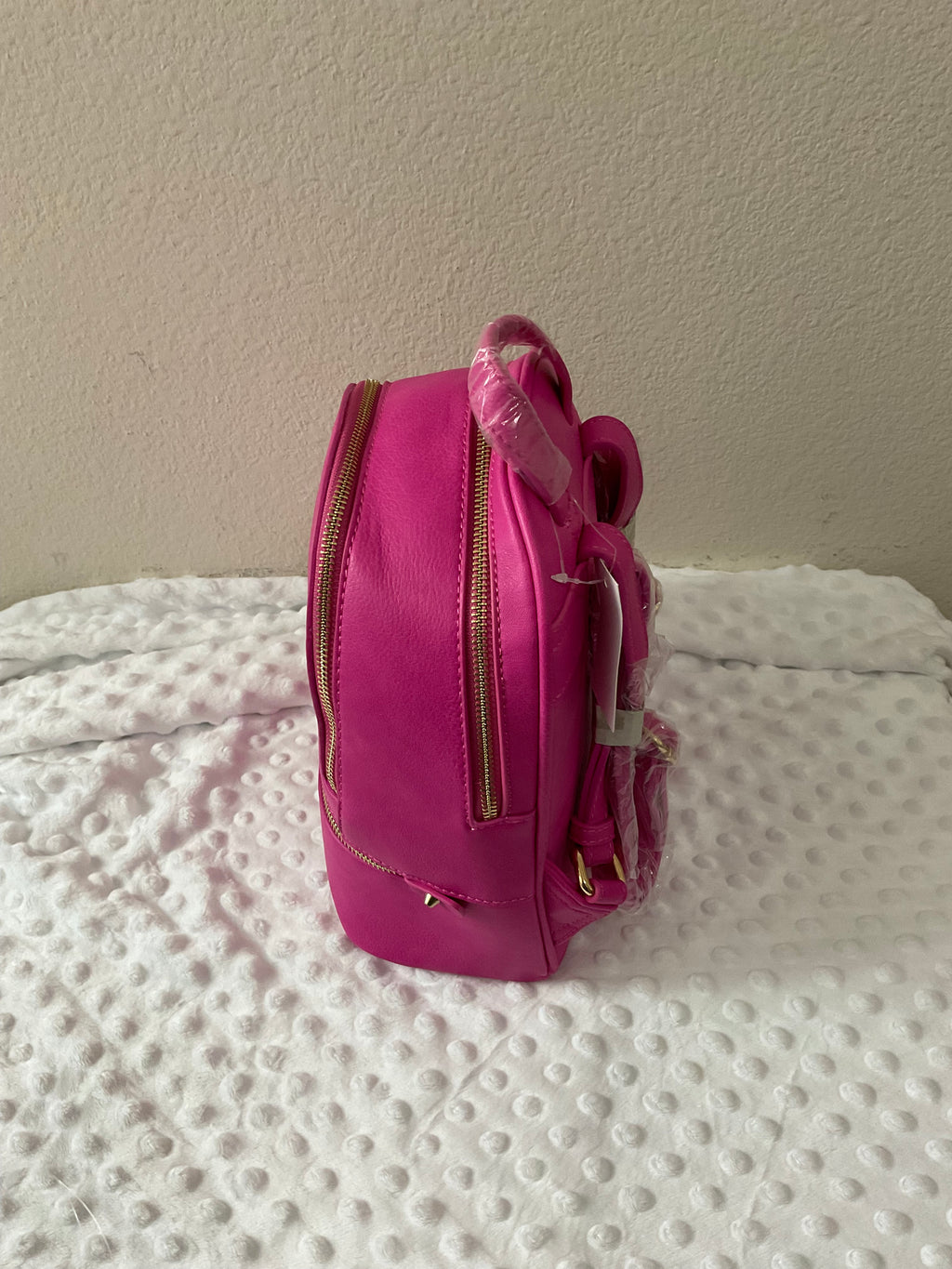 Huntrx Logo Embroidered Mini Backpack & Wallet Set — Hot Pink
