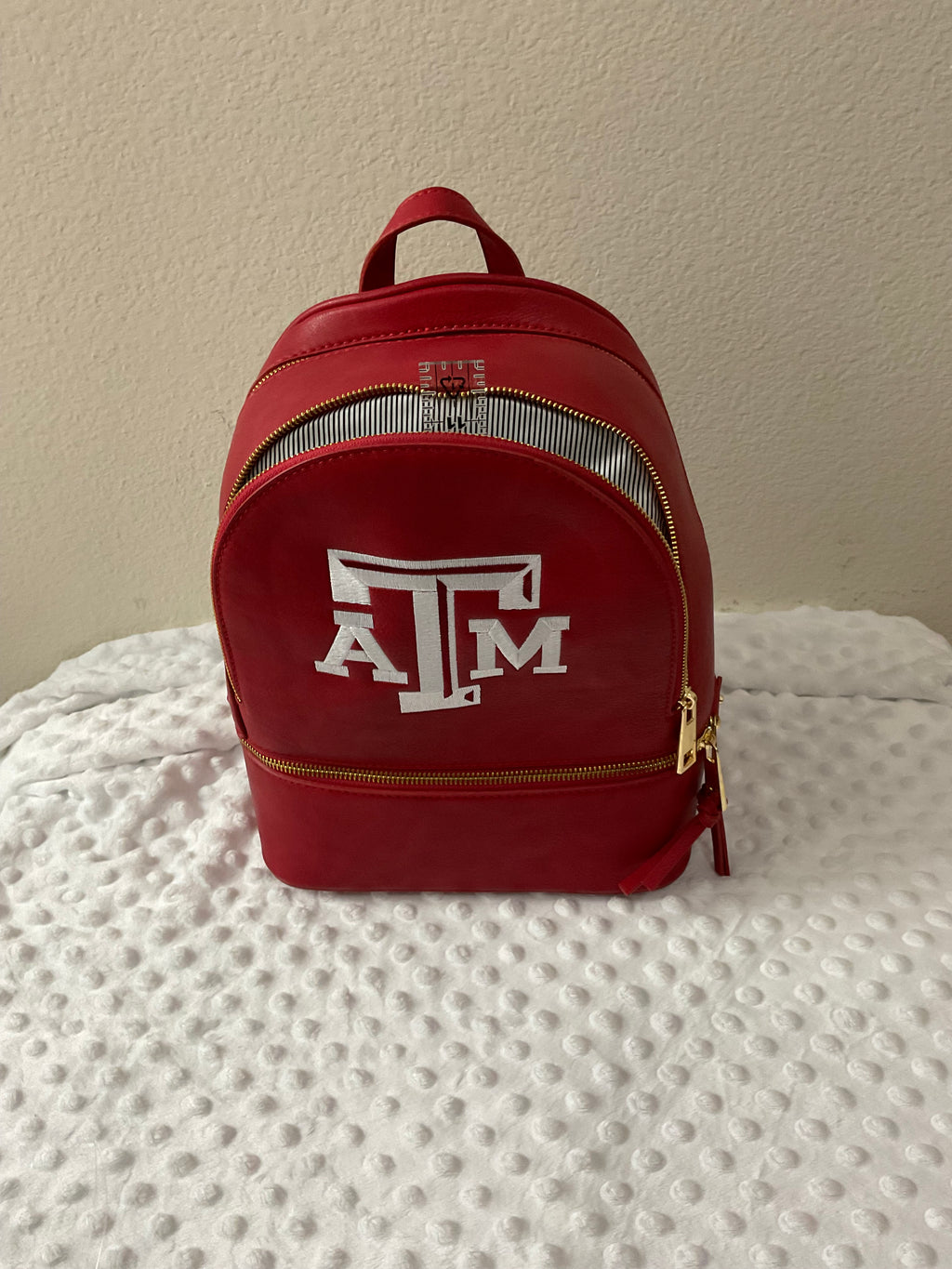 Texas A&M White Logo Backpack & Wallet Set