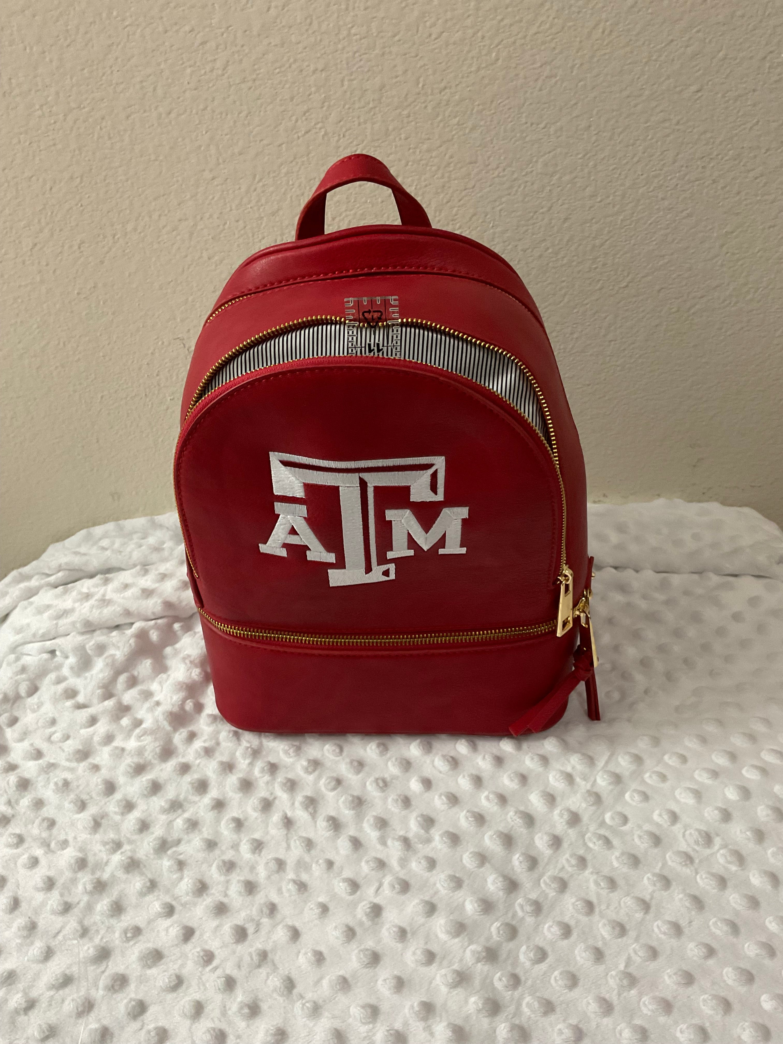 Texas A&M White Logo Backpack & Wallet Set