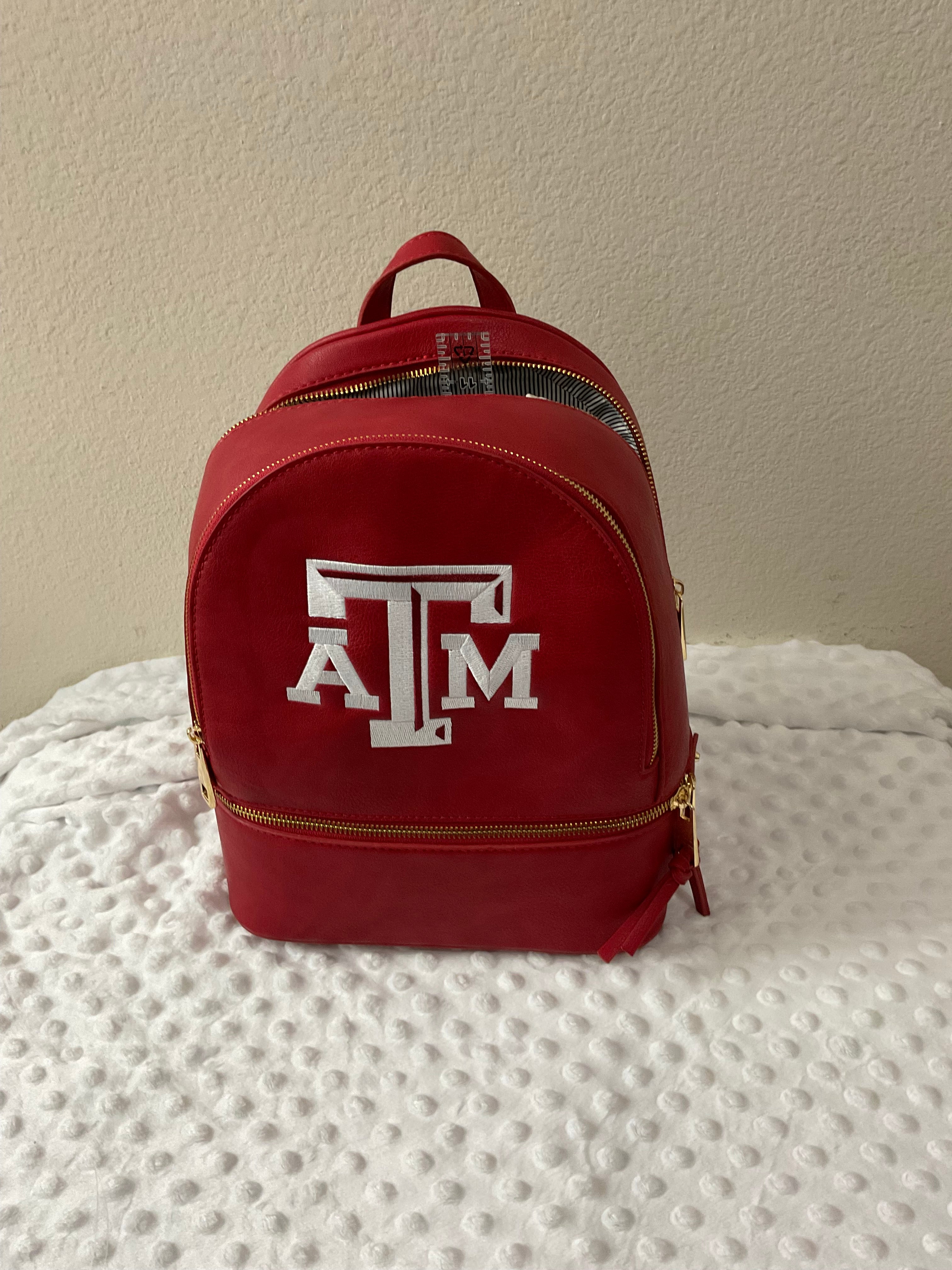Texas A&M White Logo Backpack & Wallet Set