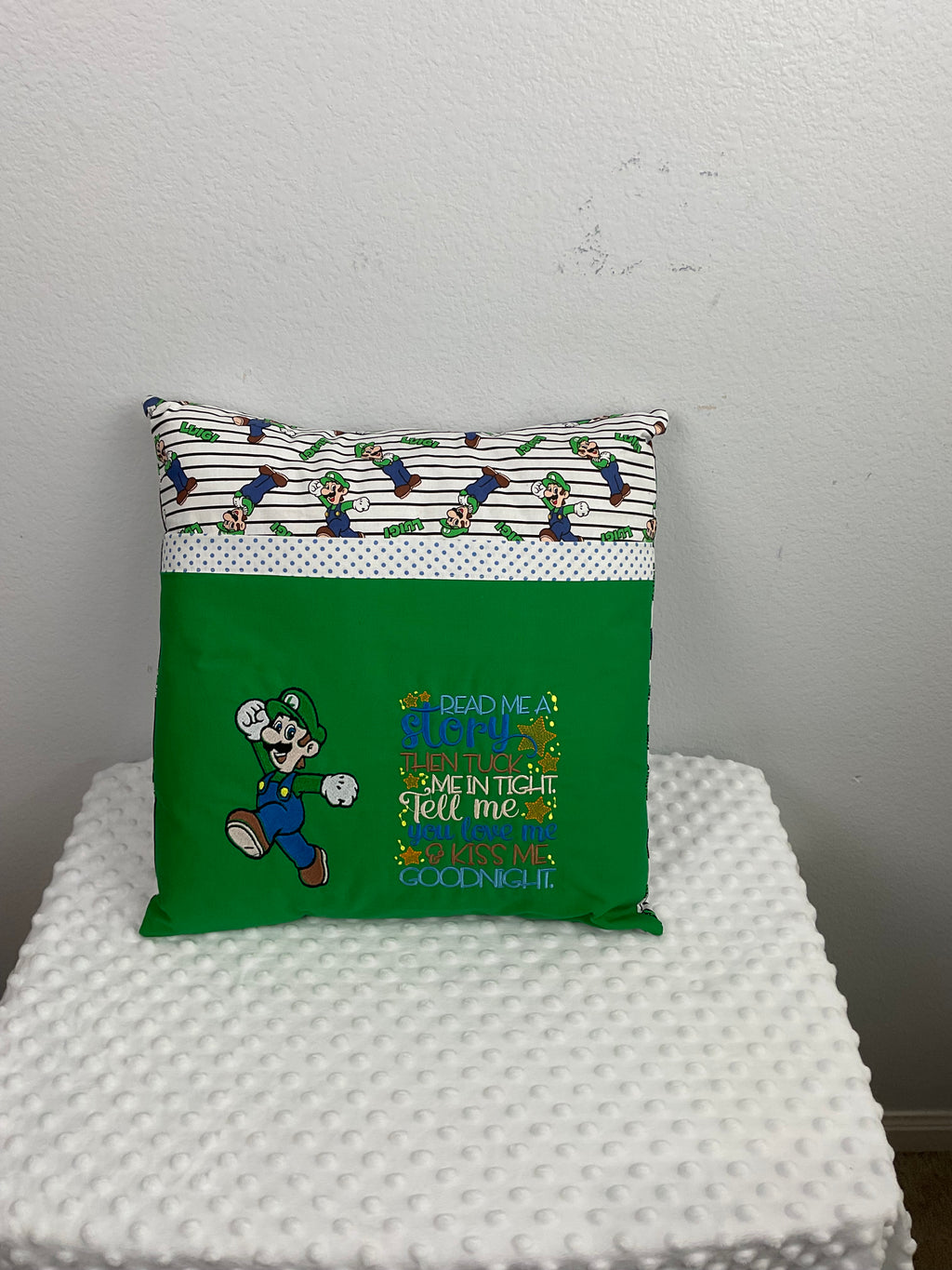 Luigi Reading Buddy Pillow