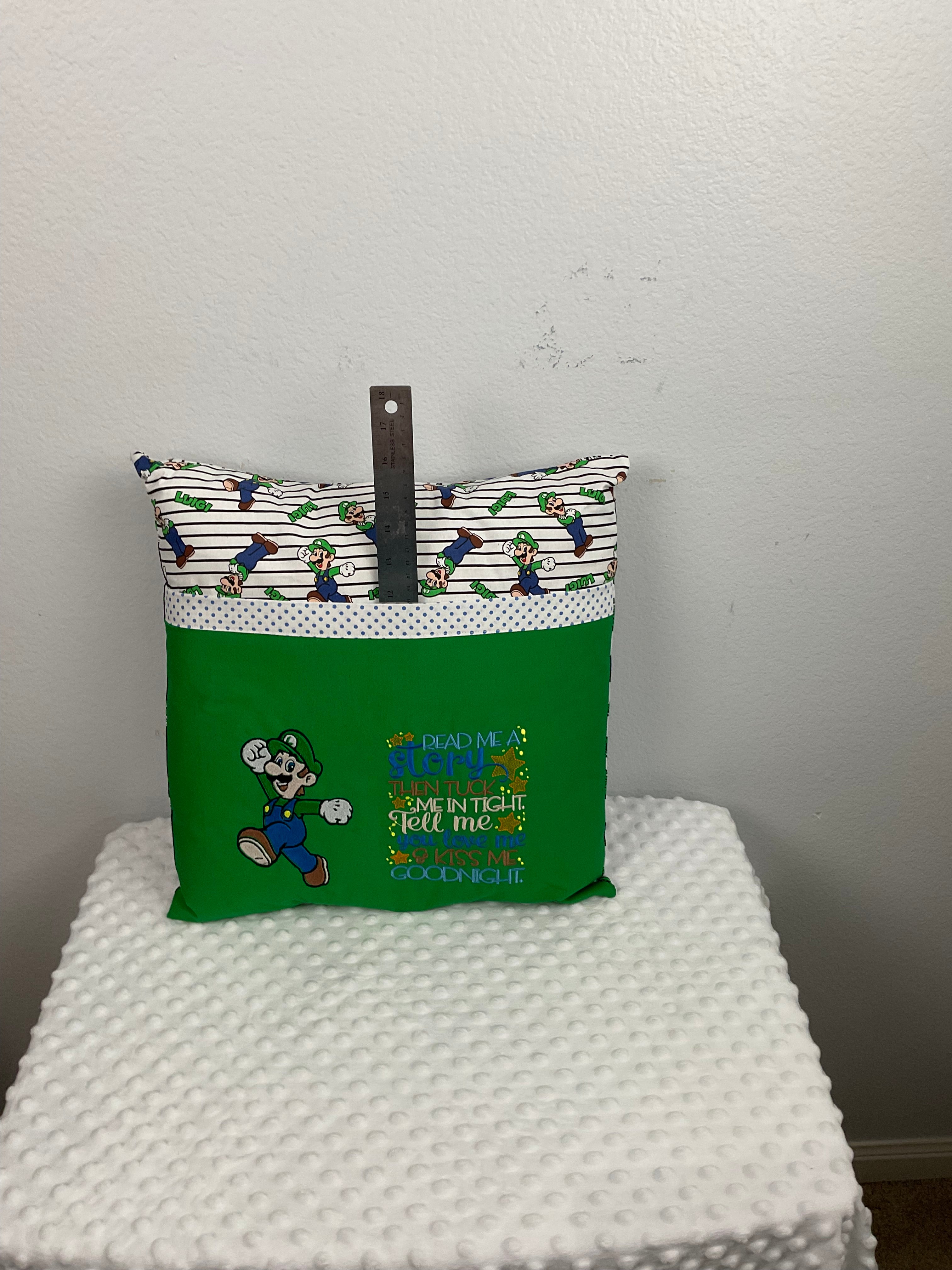 Luigi Reading Buddy Pillow