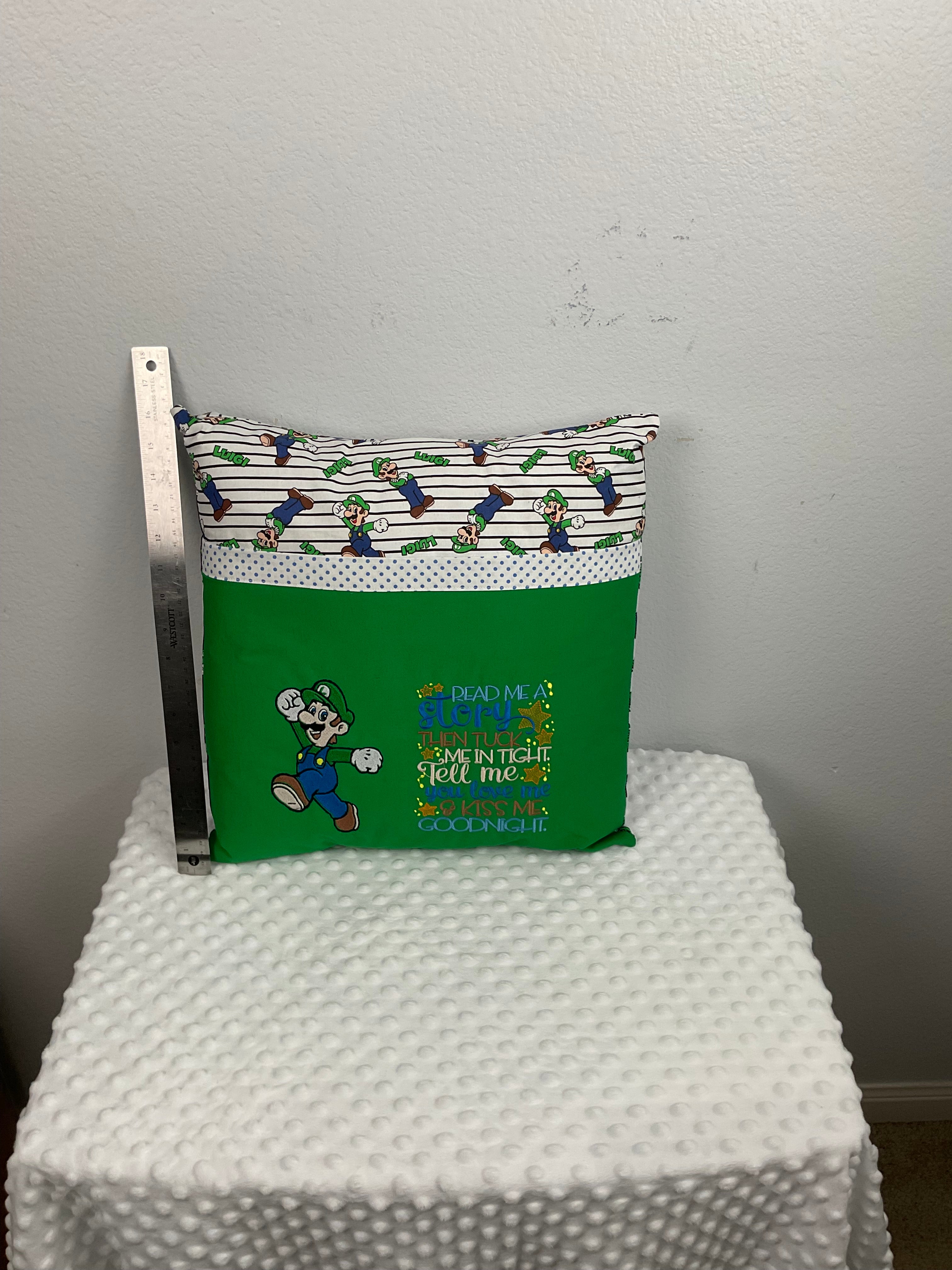 Luigi Reading Buddy Pillow