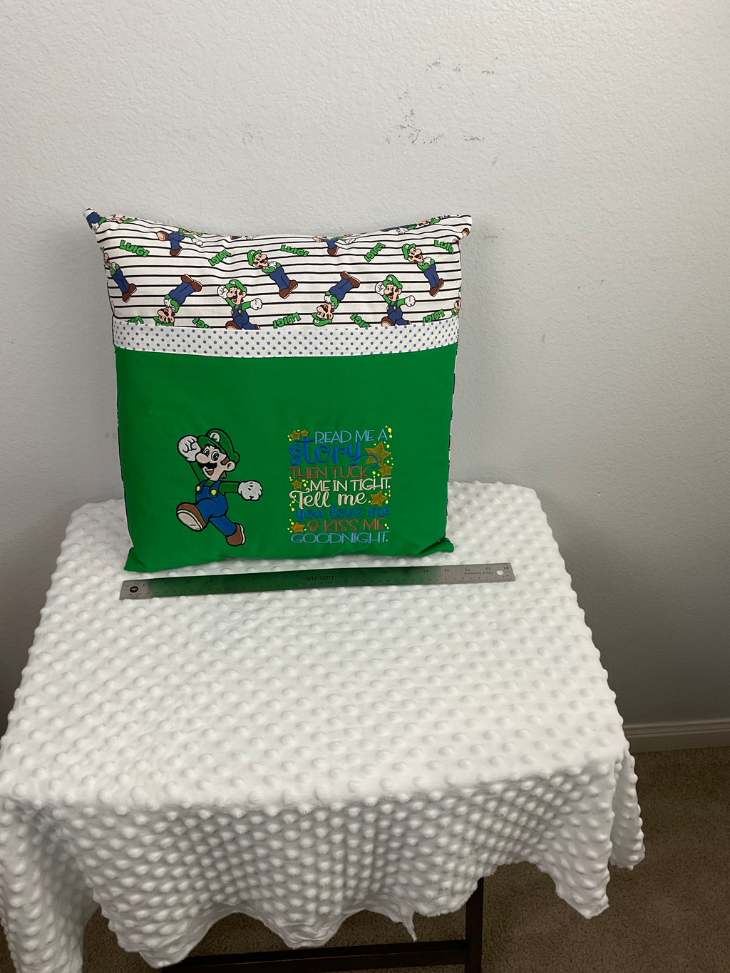 Luigi Reading Buddy Pillow