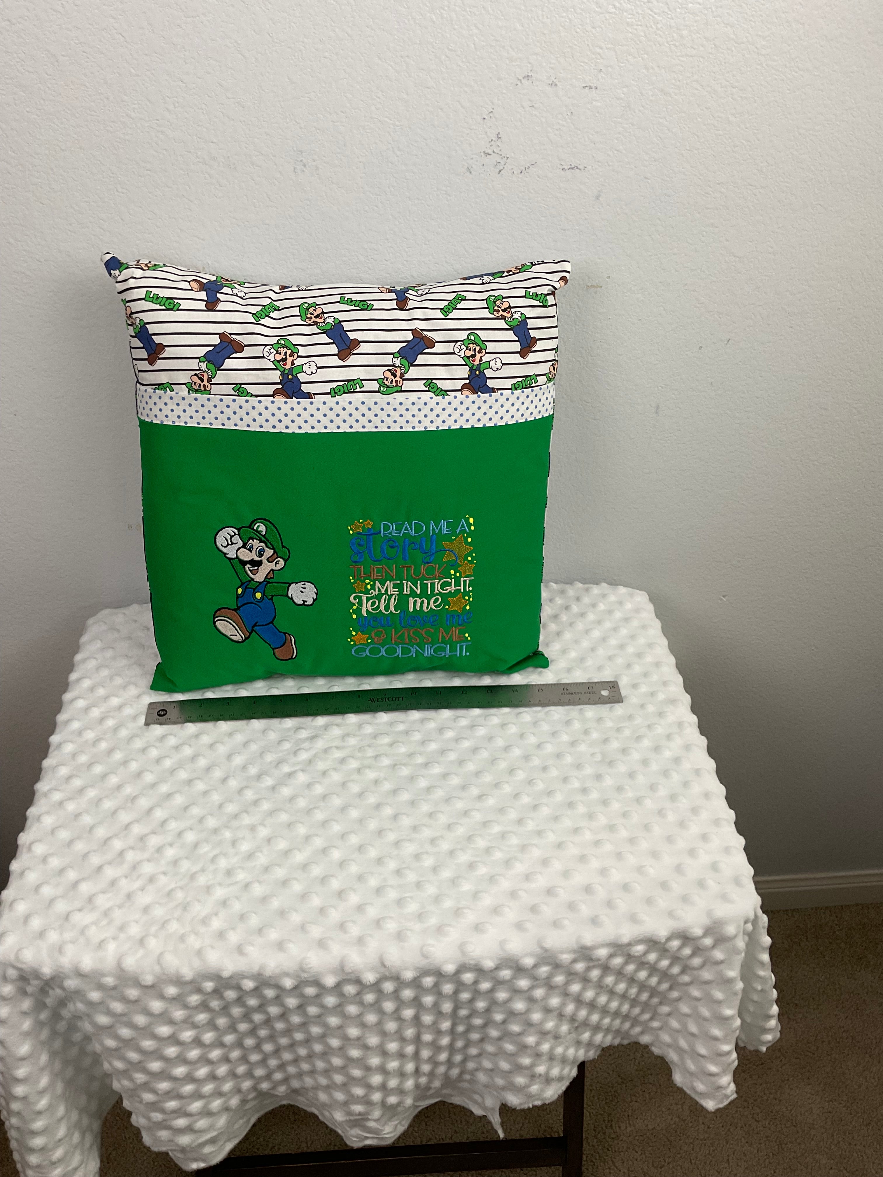 Luigi Reading Buddy Pillow