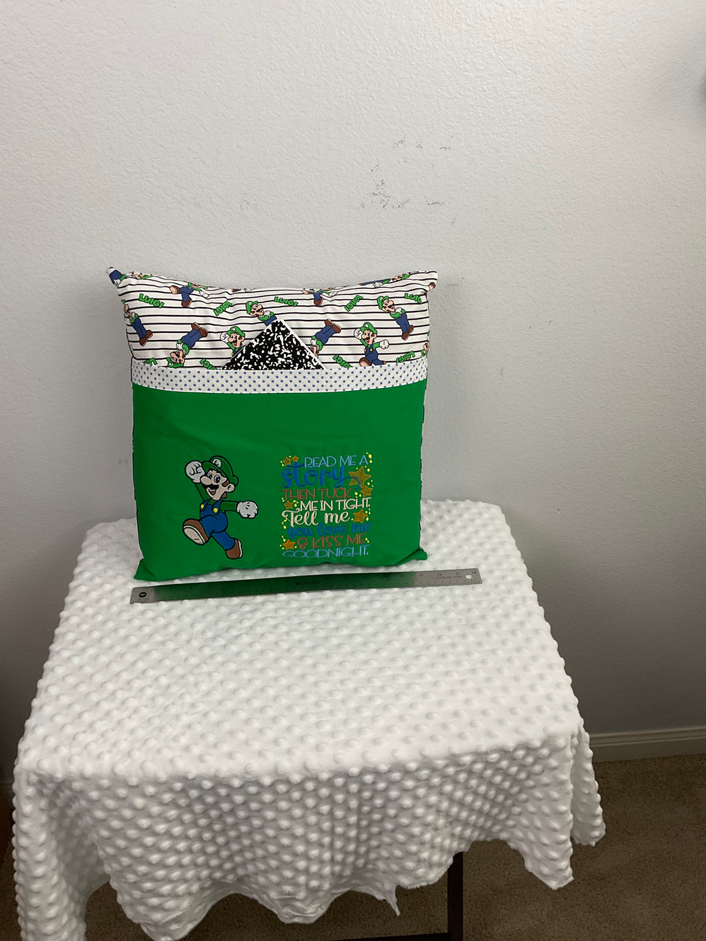 Luigi Reading Buddy Pillow