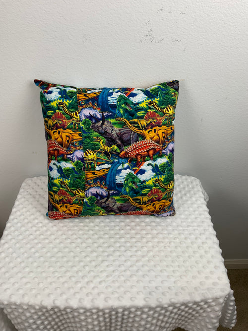 "Just a Boy Who Loves Dinosaurs" Reading Pillow – Embroidered Cushion