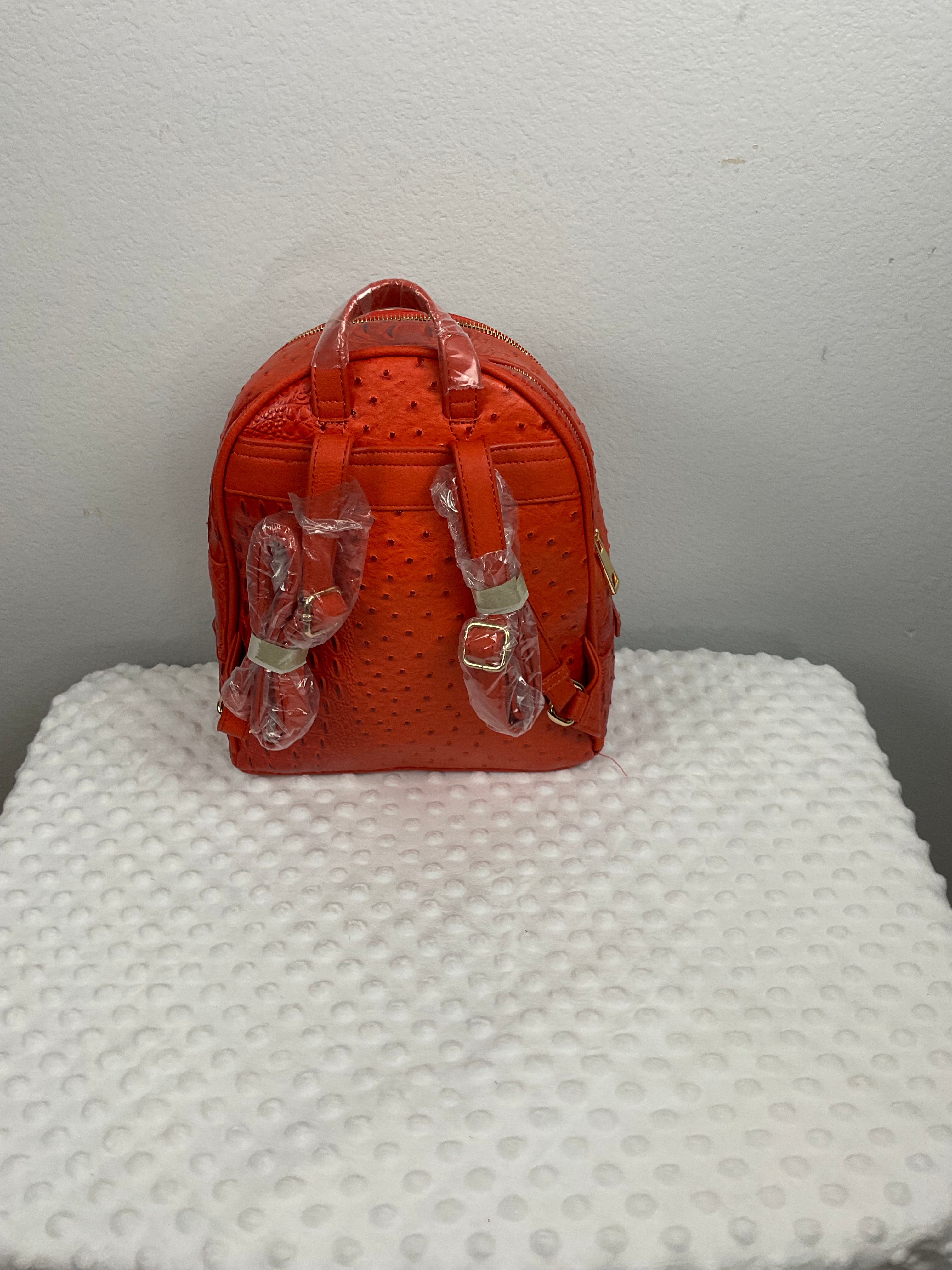 Texas Longhorns "Get Hooked" Mini Backpack & Wallet Set – Burnt Orange Ostrich & Croc Embossed