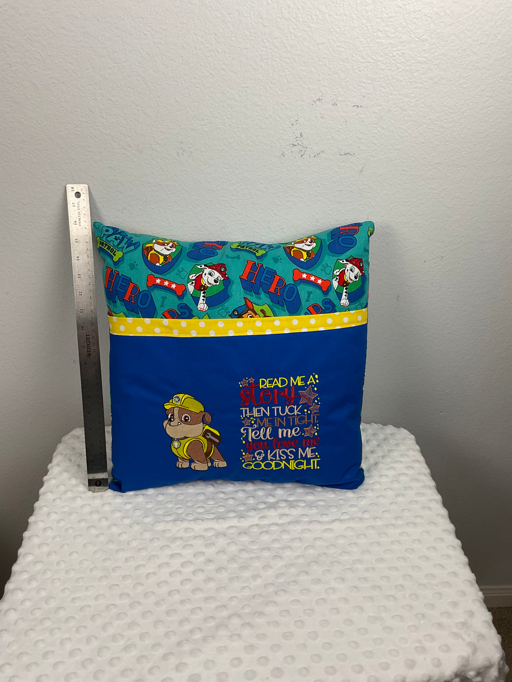 PAW Patrol Rubble Reading Pillow with Pocket