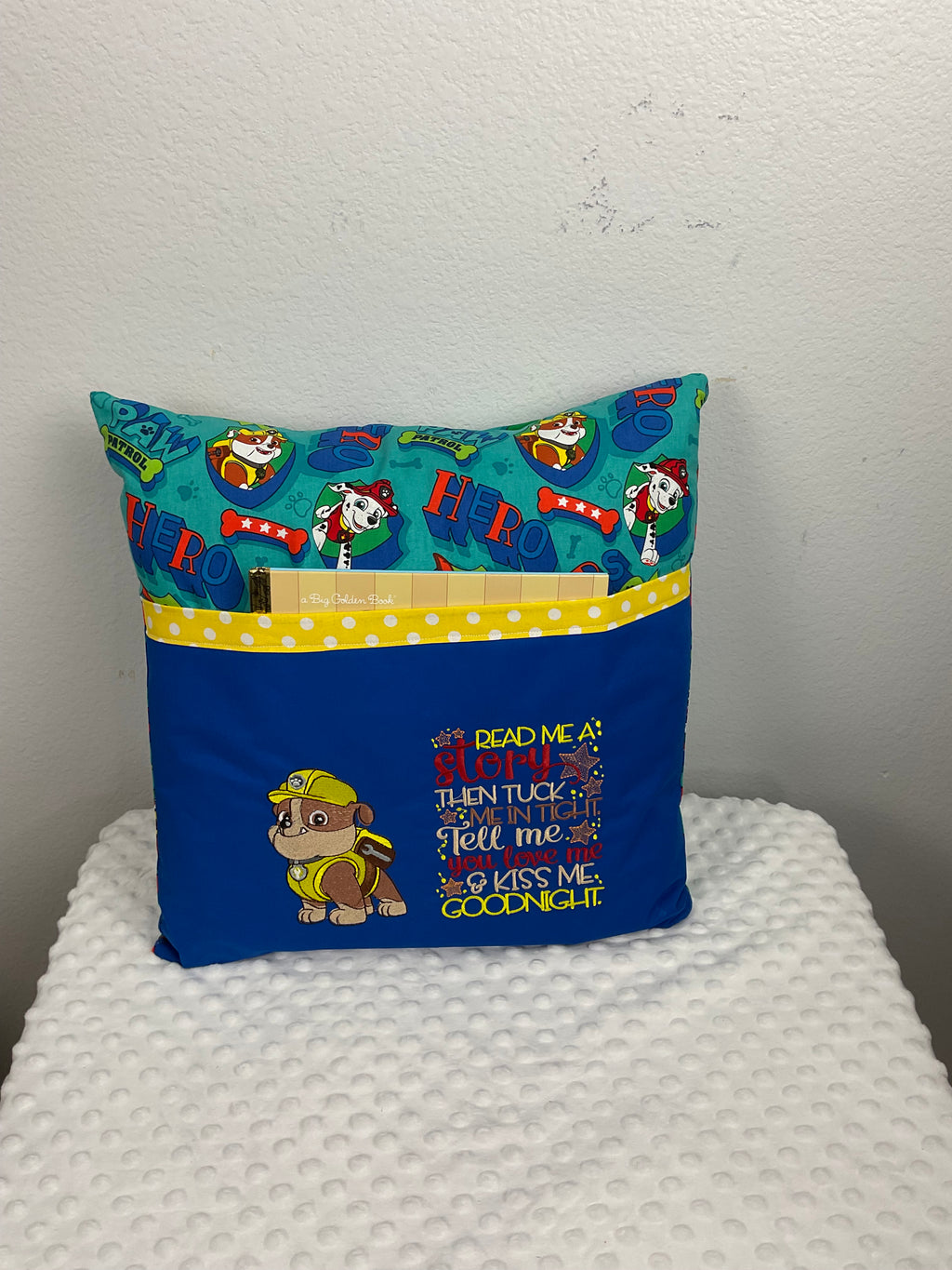 PAW Patrol Rubble Reading Pillow with Pocket